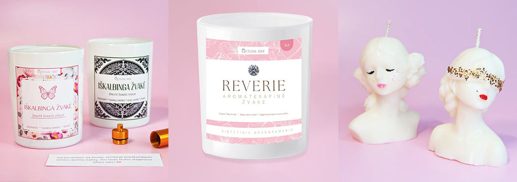 Kvepiančios aromaterapinės žvakės dovanai, žvakės su tekstu, žvakės su užrašu, žvakės su papuošalu viduje, prabangios žvakės namams