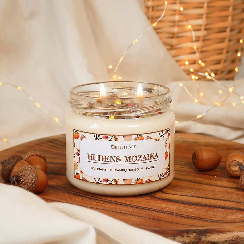 Rudens kvapo žvakė rudens moliūgų autumn scent rankų darbo kvepianti rudeniška rudens moliūgo moliūgų kvapo žvakė medienos kvapo žvakė žvakės internetu pigiau kvepiančios žvakės