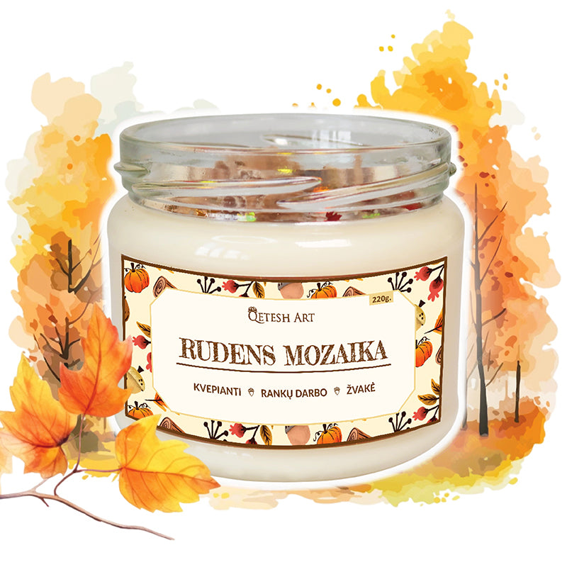 Rudens kvapo žvakė rudens moliūgų autumn scent rankų darbo kvepianti rudeniška rudens moliūgo moliūgų kvapo žvakė medienos kvapo žvakė žvakės internetu pigiau kvepiančios žvakės